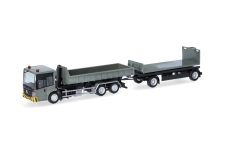 Herpa 321549 - H0 - Mercedes-Benz Wechsellader-Hängerzug - grau/gelb
